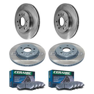 DuraGo® - Plain Front and Rear Brake Kit with Ceramic Pads