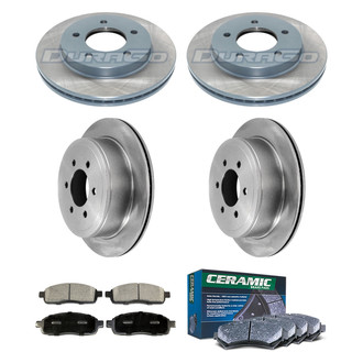 DuraGo® - Plain Front and Rear Brake Kit with Ceramic Pads