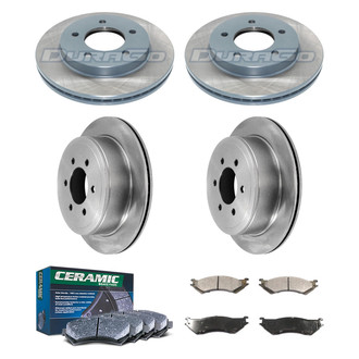 DuraGo® - Plain Front and Rear Brake Kit with Ceramic Pads