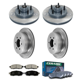 DuraGo® - Plain Front and Rear Brake Kit with Ceramic Pads