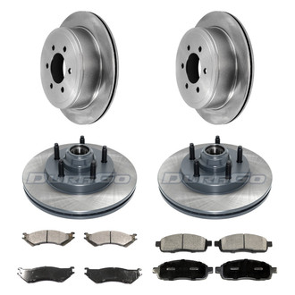 DuraGo® - Plain Front and Rear Brake Kit with Ceramic Pads