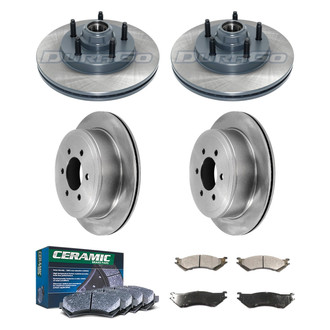 DuraGo® - Plain Front and Rear Brake Kit with Ceramic Pads