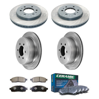 DuraGo® - Plain Front and Rear Brake Kit with Ceramic Pads