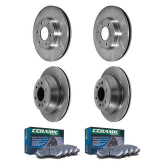 DuraGo® - Plain Front and Rear Brake Kit with Ceramic Pads