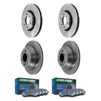 DuraGo® - Plain Front and Rear Brake Kit with Ceramic Pads