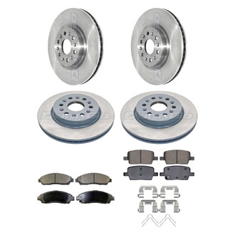 DuraGo® - Plain Front and Rear Brake Kit with Ceramic Pads