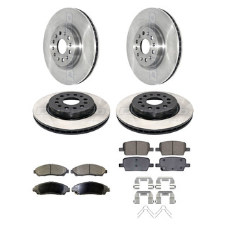 DuraGo® - Plain Front and Rear Brake Kit with Ceramic Pads
