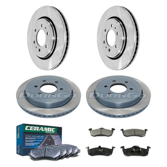 DuraGo® - Plain Front and Rear Brake Kit with Ceramic Pads