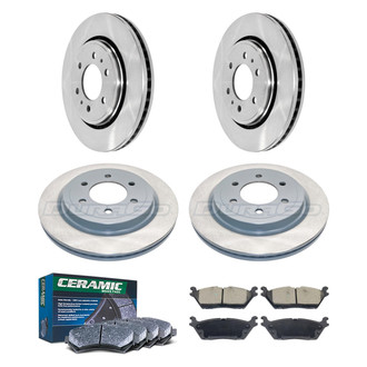 DuraGo® - Plain Front and Rear Brake Kit with Ceramic Pads