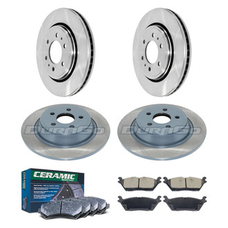 DuraGo® - Plain Front and Rear Brake Kit with Ceramic Pads