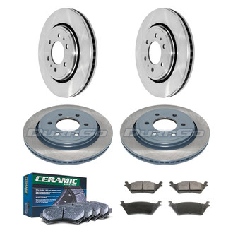 DuraGo® - Plain Front and Rear Brake Kit with Ceramic Pads