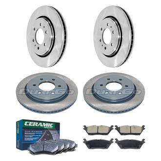 DuraGo® - Plain Front and Rear Brake Kit with Ceramic Pads