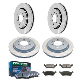 DuraGo® - Plain Front and Rear Brake Kit with Ceramic Pads