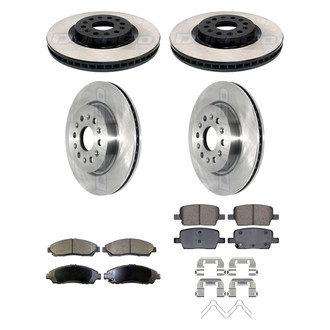 DuraGo® - Plain Front and Rear Brake Kit with Ceramic Pads