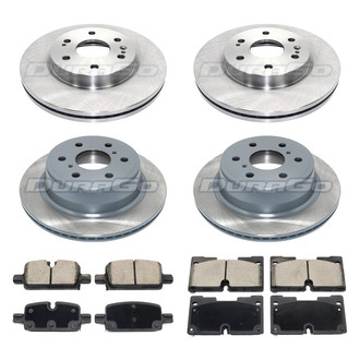 DuraGo® - Plain Front and Rear Brake Kit with Ceramic Pads