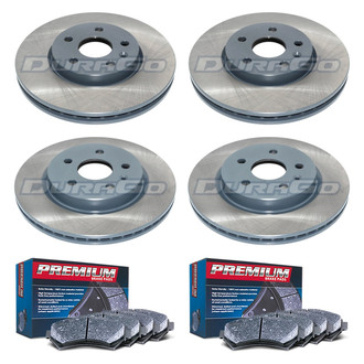 DuraGo® - Premium™ Plain Front and Rear Brake Kit with Semi-Metallic Pads