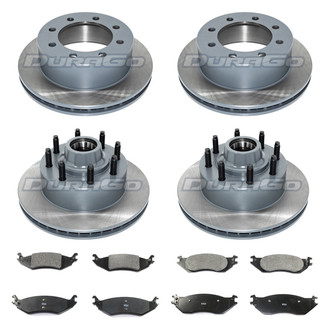 DuraGo® - Premium™ Plain Front and Rear Brake Kit with Semi-Metallic Pads