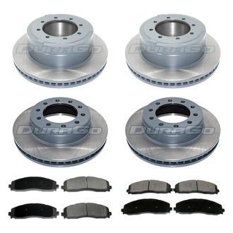DuraGo® - Premium 1-Piece Plain Brake Kit with Semi-Metallic Brake Pads