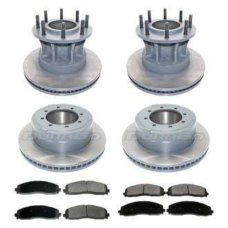DuraGo® - Premium™ Plain Front and Rear Brake Kit with Semi-Metallic Pads
