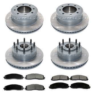 DuraGo® - Premium™ Plain Front and Rear Brake Kit with Semi-Metallic Pads