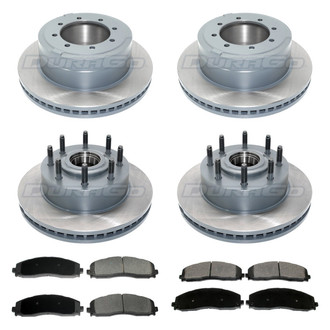 DuraGo® - Premium™ Plain Front and Rear Brake Kit with Semi-Metallic Pads