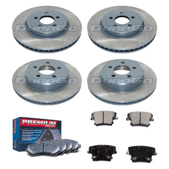 DuraGo® - Premium™ Plain Front and Rear Brake Kit with Semi-Metallic Pads