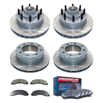 DuraGo® - Premium™ Plain Front and Rear Brake Kit with Semi-Metallic Pads