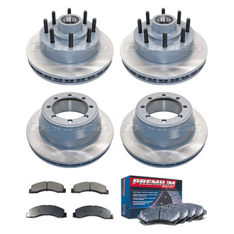 DuraGo® - Premium™ Plain Front and Rear Brake Kit with Semi-Metallic Pads
