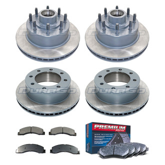 DuraGo® - Premium™ Plain Front and Rear Brake Kit with Semi-Metallic Pads