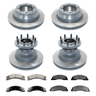 DuraGo® - Premium™ Plain Front and Rear Brake Kit with Semi-Metallic Pads