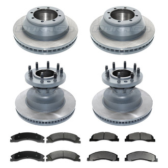 DuraGo® - Premium™ Plain Front and Rear Brake Kit with Semi-Metallic Pads