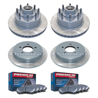 DuraGo® - Premium™ Plain Front and Rear Brake Kit with Semi-Metallic Pads