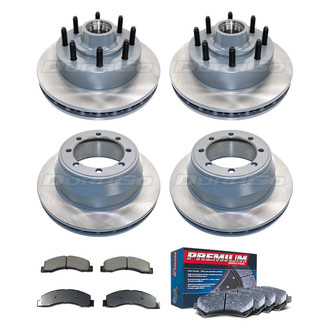 DuraGo® - Premium™ Plain Front and Rear Brake Kit with Semi-Metallic Pads