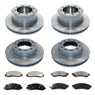 DuraGo® - Premium™ Plain Front and Rear Brake Kit with Semi-Metallic Pads
