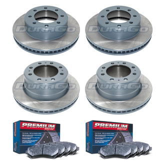 DuraGo® - Premium™ Plain Front and Rear Brake Kit with Semi-Metallic Pads