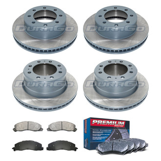 DuraGo® - Premium™ Plain Front and Rear Brake Kit with Semi-Metallic Pads