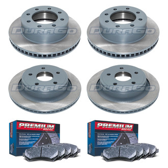 DuraGo® - Premium™ Plain Front and Rear Brake Kit with Semi-Metallic Pads