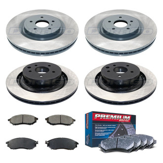 DuraGo® - Premium™ Plain Front and Rear Brake Kit with Semi-Metallic Pads
