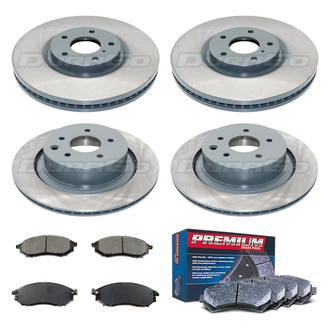 DuraGo® - Premium™ Plain Front and Rear Brake Kit with Semi-Metallic Pads