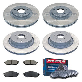 DuraGo® - Premium™ Plain Front and Rear Brake Kit with Semi-Metallic Pads