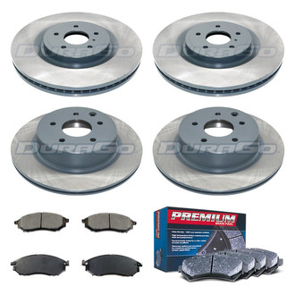 DuraGo® - Premium™ Plain Front and Rear Brake Kit with Semi-Metallic Pads