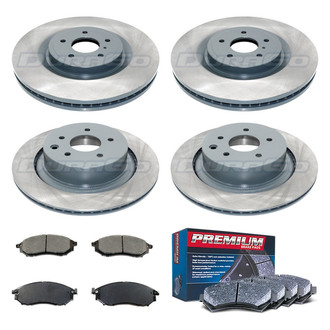 DuraGo® - Premium™ Plain Front and Rear Brake Kit with Semi-Metallic Pads