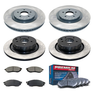DuraGo® - Premium™ Plain Front and Rear Brake Kit with Semi-Metallic Pads
