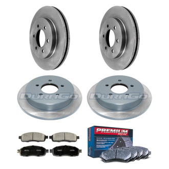 DuraGo® - Premium™ Plain Front and Rear Brake Kit with Semi-Metallic Pads