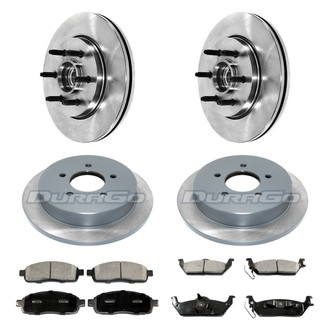 DuraGo® - Premium™ Plain Front and Rear Brake Kit with Semi-Metallic Pads
