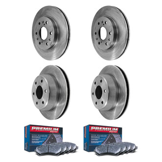 DuraGo® - Premium™ Plain Brake Kit with Semi-Metallic Pads