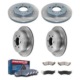 DuraGo® - Premium™ Plain Front and Rear Brake Kit with Semi-Metallic Pads