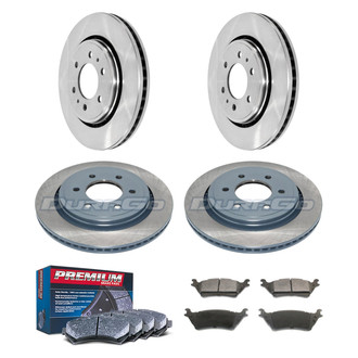 DuraGo® - Premium™ Plain Front and Rear Brake Kit with Semi-Metallic Pads