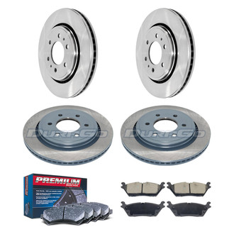 DuraGo® - Premium™ Plain Front and Rear Brake Kit with Semi-Metallic Pads