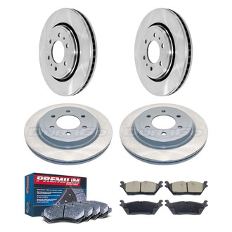 DuraGo® - Premium™ Plain Front and Rear Brake Kit with Semi-Metallic Pads